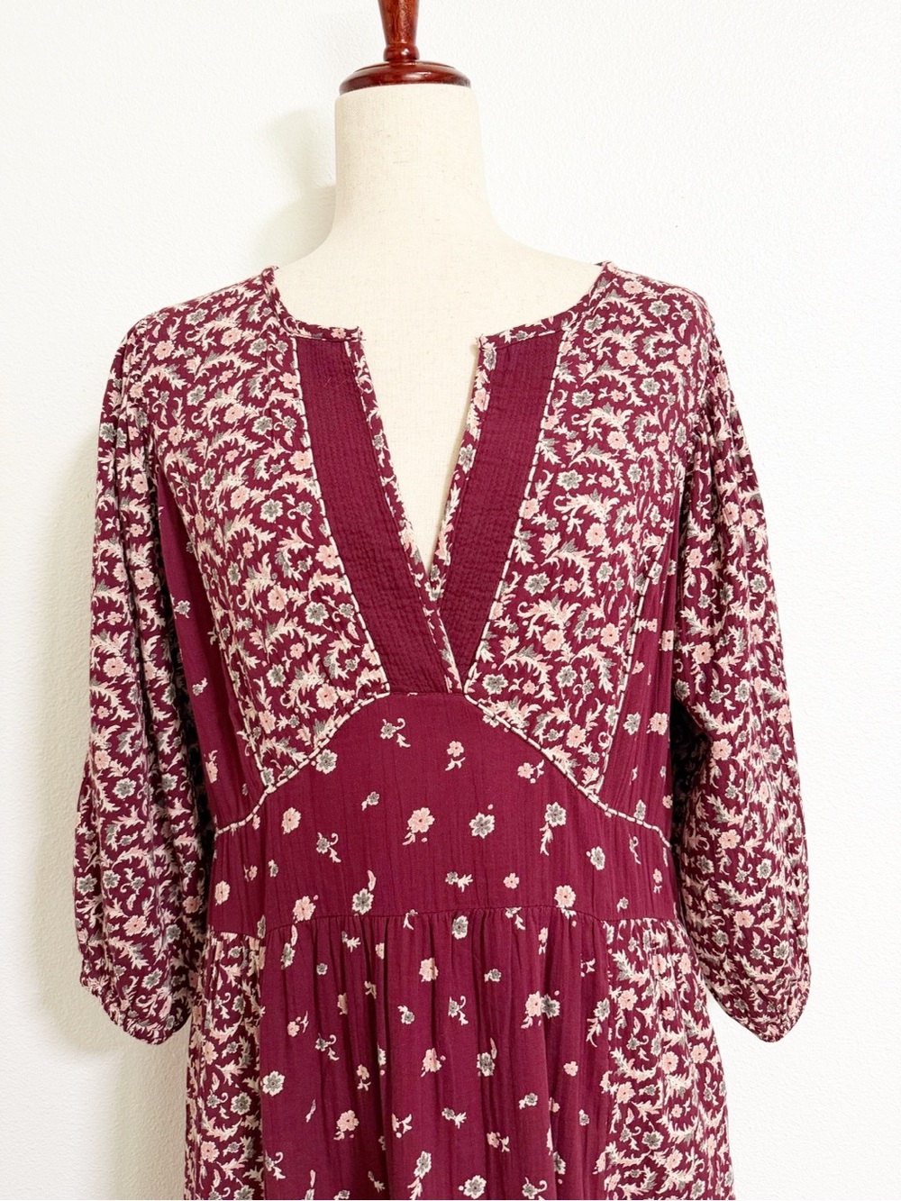 Fat Face Kelly Red Wild Ditsy Floral Cotton Boho Midi Dress - Picture 5 of 15